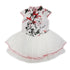 Little Girls Red White Plum Flower Cotton Tulle Cheongsam Dress 24M-8 - SophiasStyle.com